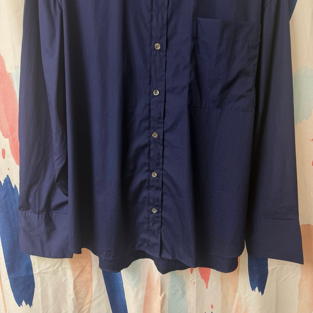 Madewell Relaxed Button-Up Shirt in Deep Cobalt Blue Size XXL - Picture 8 of 14